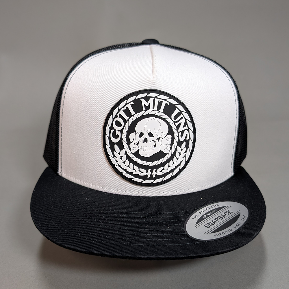 Gott Mit Uns • PVC Patch • White/Black Snapback