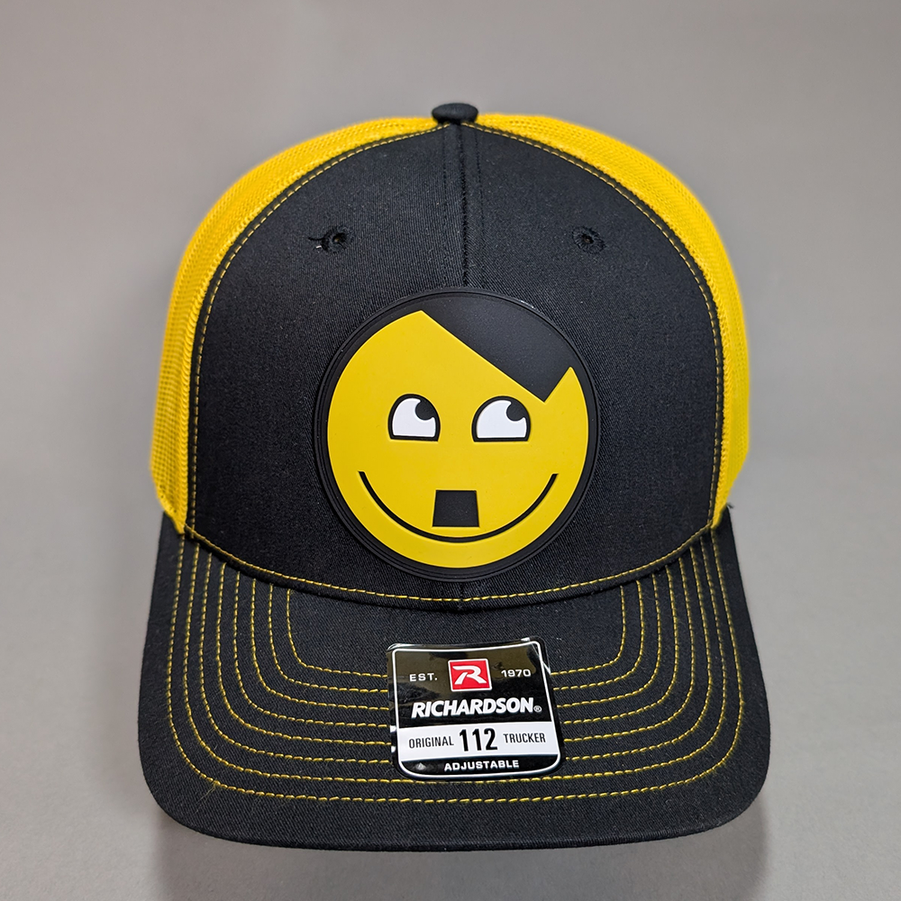 Happy Hitler • PVC Patch • Black/Yellow Snapback