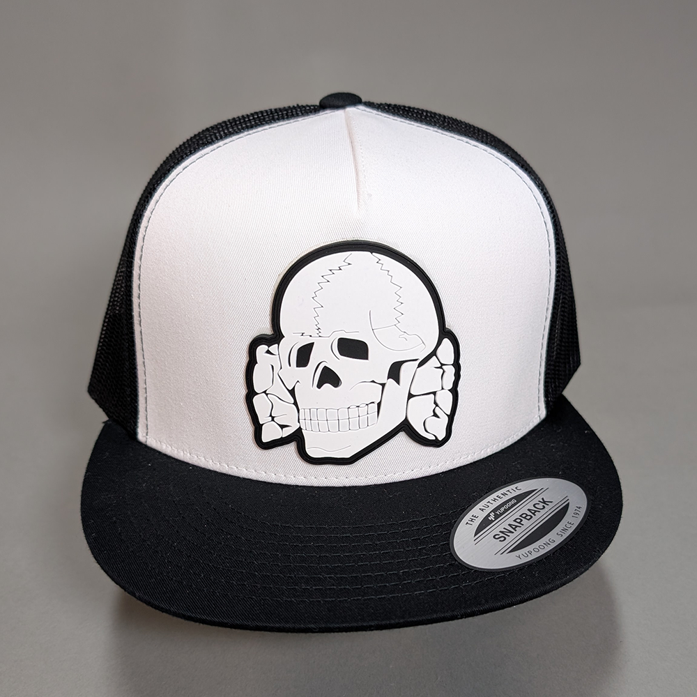 Totenkopf • PVC Patch • White/Black Snapback