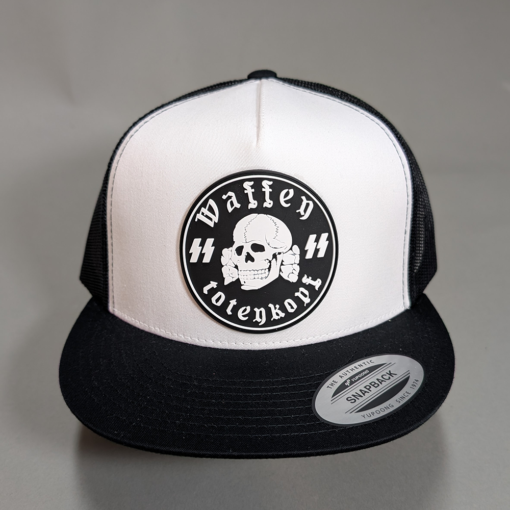 Waffen SS Totenkopf • PVC Patch • White/Black Snapback