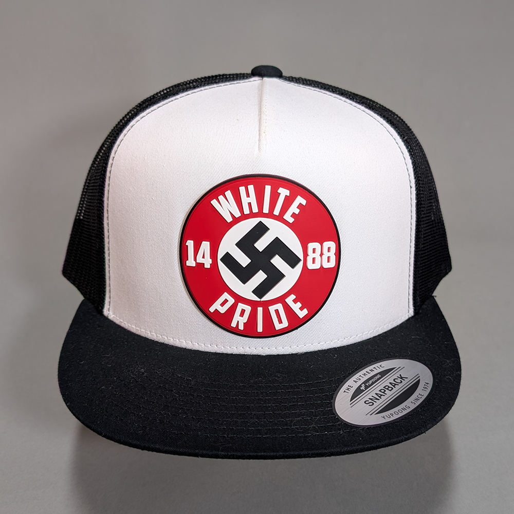 White Pride 1488 • PVC Patch Hat • White/Black Snapback