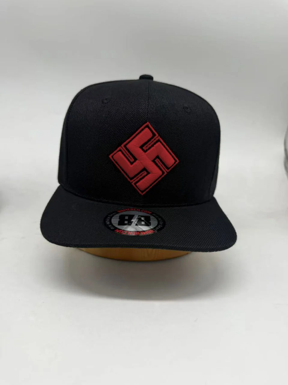 Swastika • Red Stitching • Black Hat