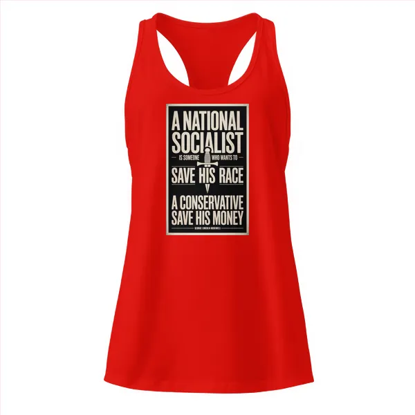 A National Socialist - Ladies • Razorback Tank • Premium - Image 3