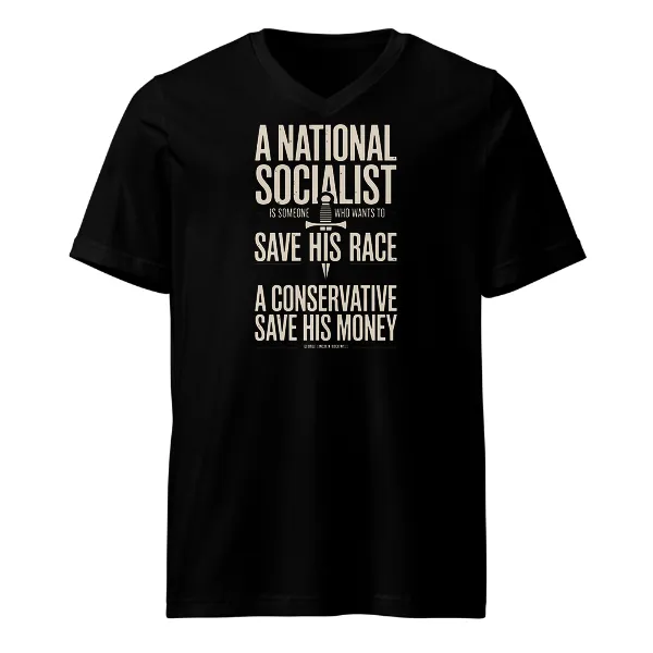 A National Socialist - Mens • T-shirt • V-neck • Premium