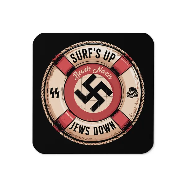 Beach Nazis Lifesaver Retro - Coaster