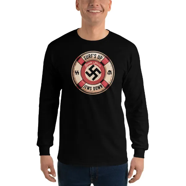 Beach Nazis Lifesaver Retro - Mens • T-shirt • Long Sleeve • Basic