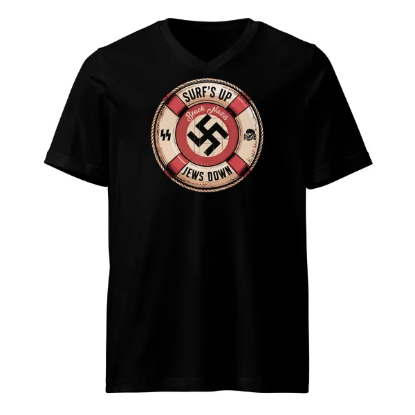 Beach Nazis Lifesaver Retro - Mens • T-shirt • V-neck • Basic