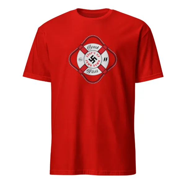 Beach Nazis Lifesaver Swastika - Mens • T-shirt • Crew • Basic - Image 3