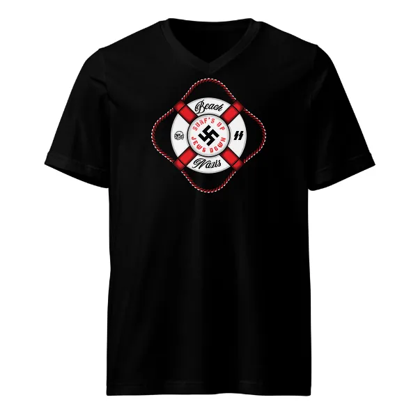 Beach Nazis Lifesaver Swastika - Mens • T-shirt • V-neck • Basic