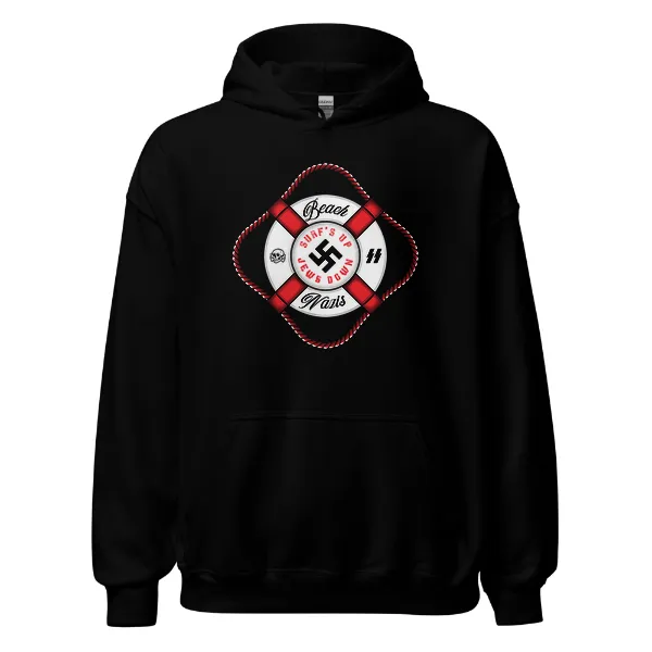 Beach Nazis Lifesaver Swastika - Mens • Hoodie • Basic