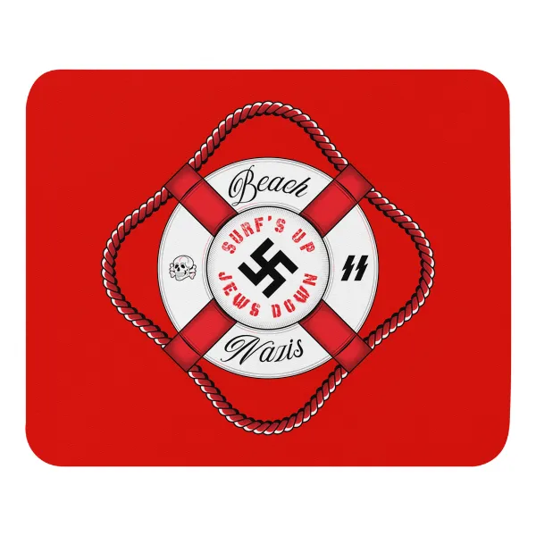 Beach Nazis Lifesaver Swastika - Mouse Pad - Image 3