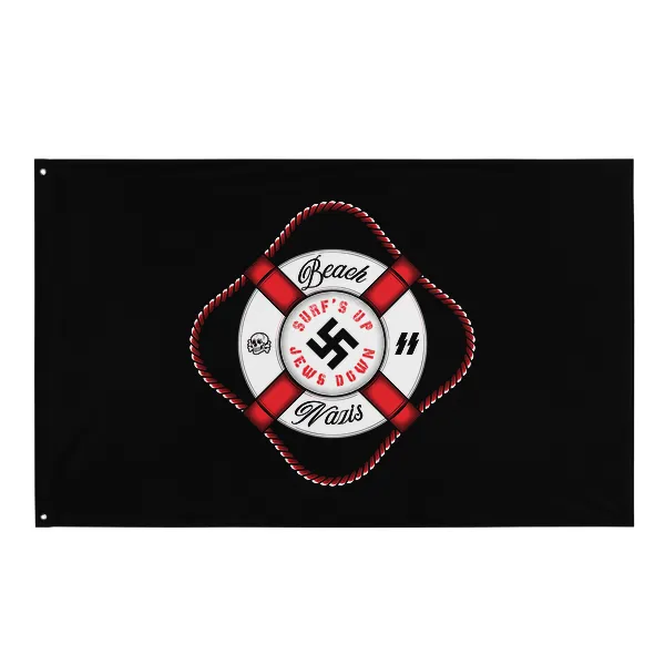 Beach Nazis Lifesaver Swastika - Flag • Small
