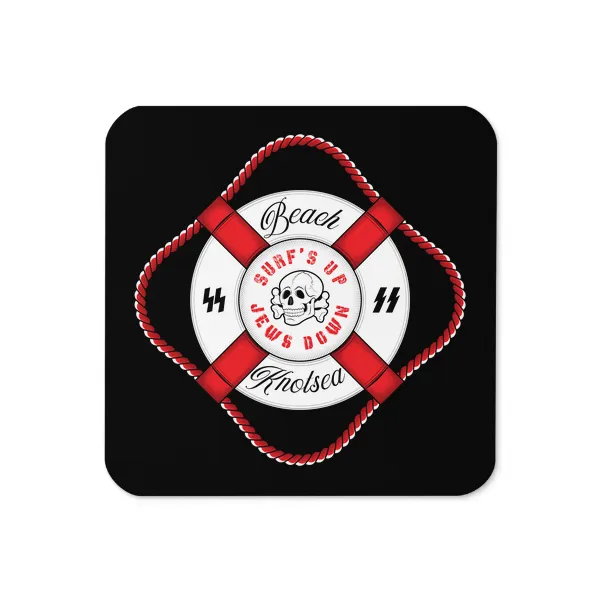 Beach Nazis Lifesaver Totenkopf - Coaster