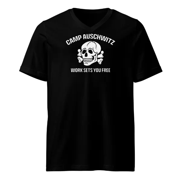 Camp Auschwitz - Mens • T-shirt • V-neck • Basic