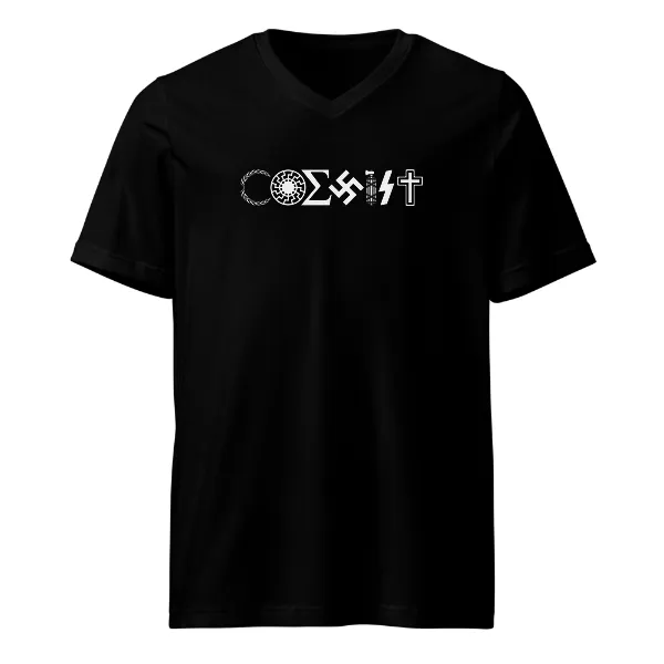 Coexist - Mens • T-shirt • V-neck • Basic