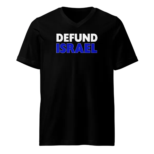 Defund Israel - Mens • T-shirt • V-neck • Premium