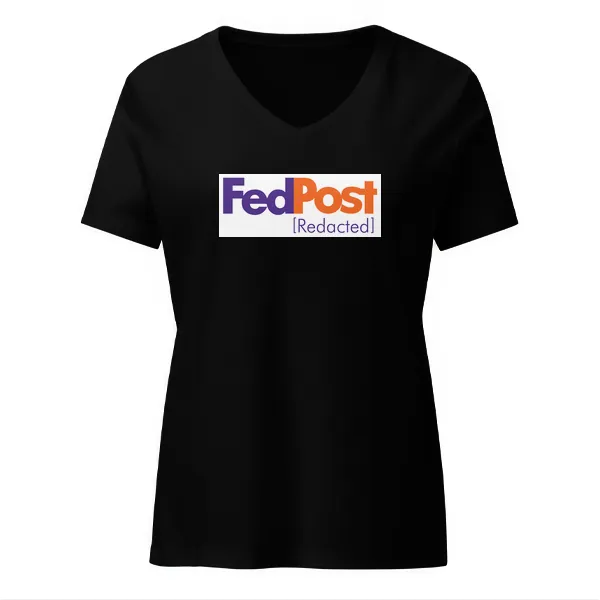 Fed Post Redacted - Ladies • T-shirt • V-neck • Premium