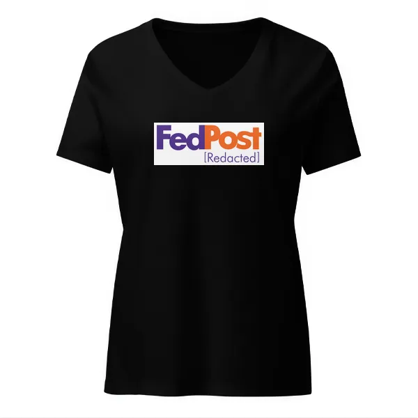 Fed Post Redacted - Ladies • T-shirt • V-neck • Basic