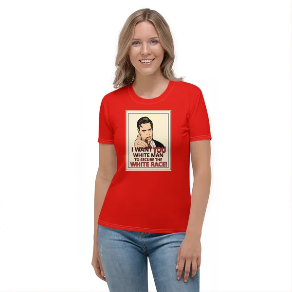 GLR I Want You White Man - Ladies • T-shirt • Crew • Premium - Image 3