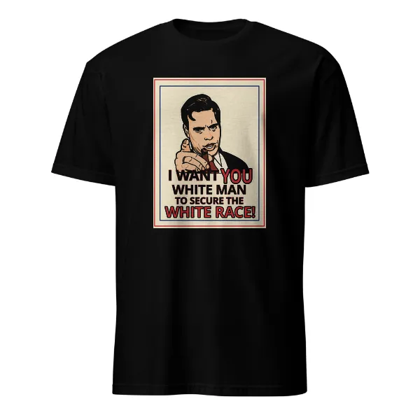 GLR I Want You White Man - Mens • T-shirt • Crew • Basic