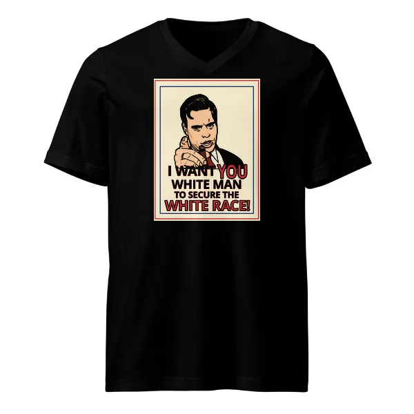 GLR I Want You White Man - Mens • T-shirt • V-neck • Premium