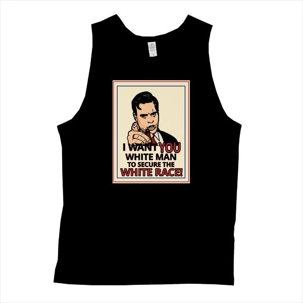 GLR I Want You White Man - Mens • Tank Top • Basic