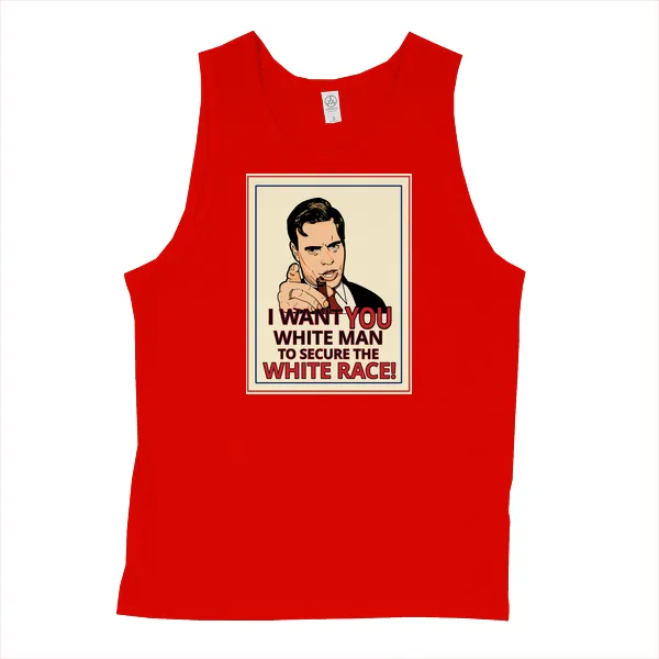 GLR I Want You White Man - Mens • Tank Top • Premium - Image 3