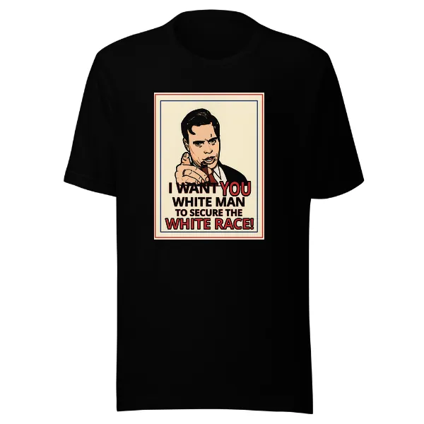 GLR I Want You White Man - Mens • T-shirt • Crew • Premium