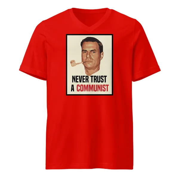 GLR Never Trust a Communist - Mens • T-shirt • V-neck • Premium - Image 3