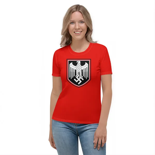 German War Eagle Shield - Ladies • T-shirt • Crew • Premium - Image 3