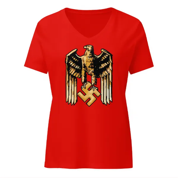 Golden German War Eagle - Ladies • T-shirt • V-neck • Premium - Image 3