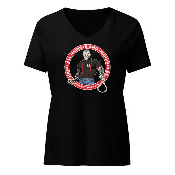 Hang All Rapists and Pedophiles - Ladies • T-shirt • V-neck • Basic