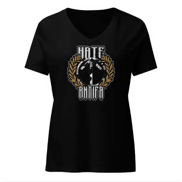 Hate Antifa - Ladies • T-shirt • V-neck • Basic