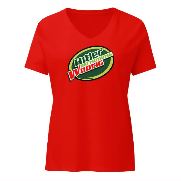 Hitler Did Nothing Wrong - Ladies • T-shirt • V-neck • Basic - Image 3