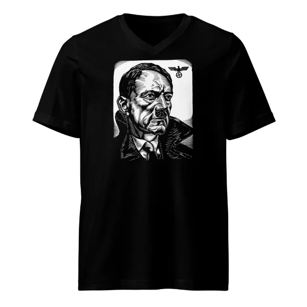 Hitler Sketch - Mens • T-shirt • V-neck • Premium