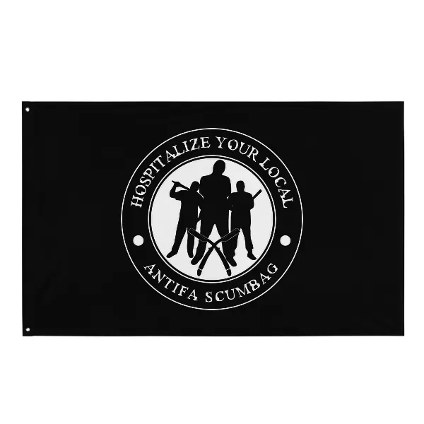 Hospitalize Your Local Antifa Scumbag - Flag • Small