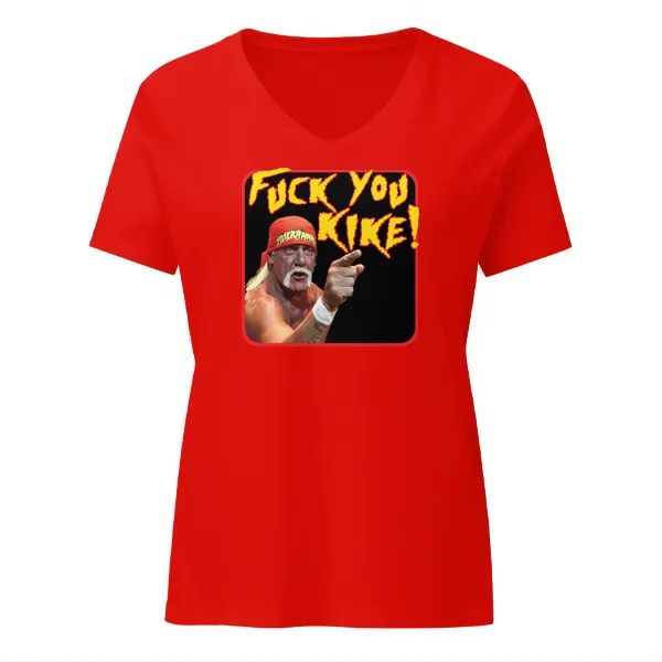 Hulk Fuck You Kike - Ladies • T-shirt • V-neck • Premium - Image 3