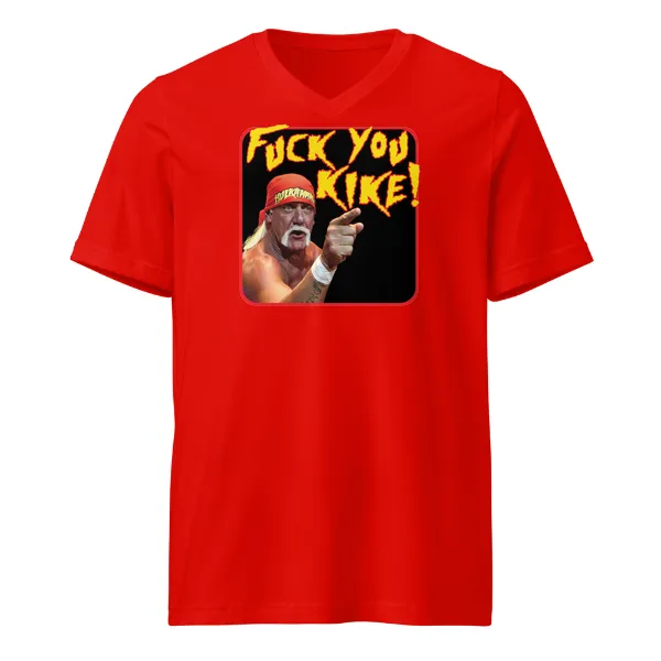 Hulk Fuck You Kike - Mens • T-shirt • V-neck • Basic - Image 3