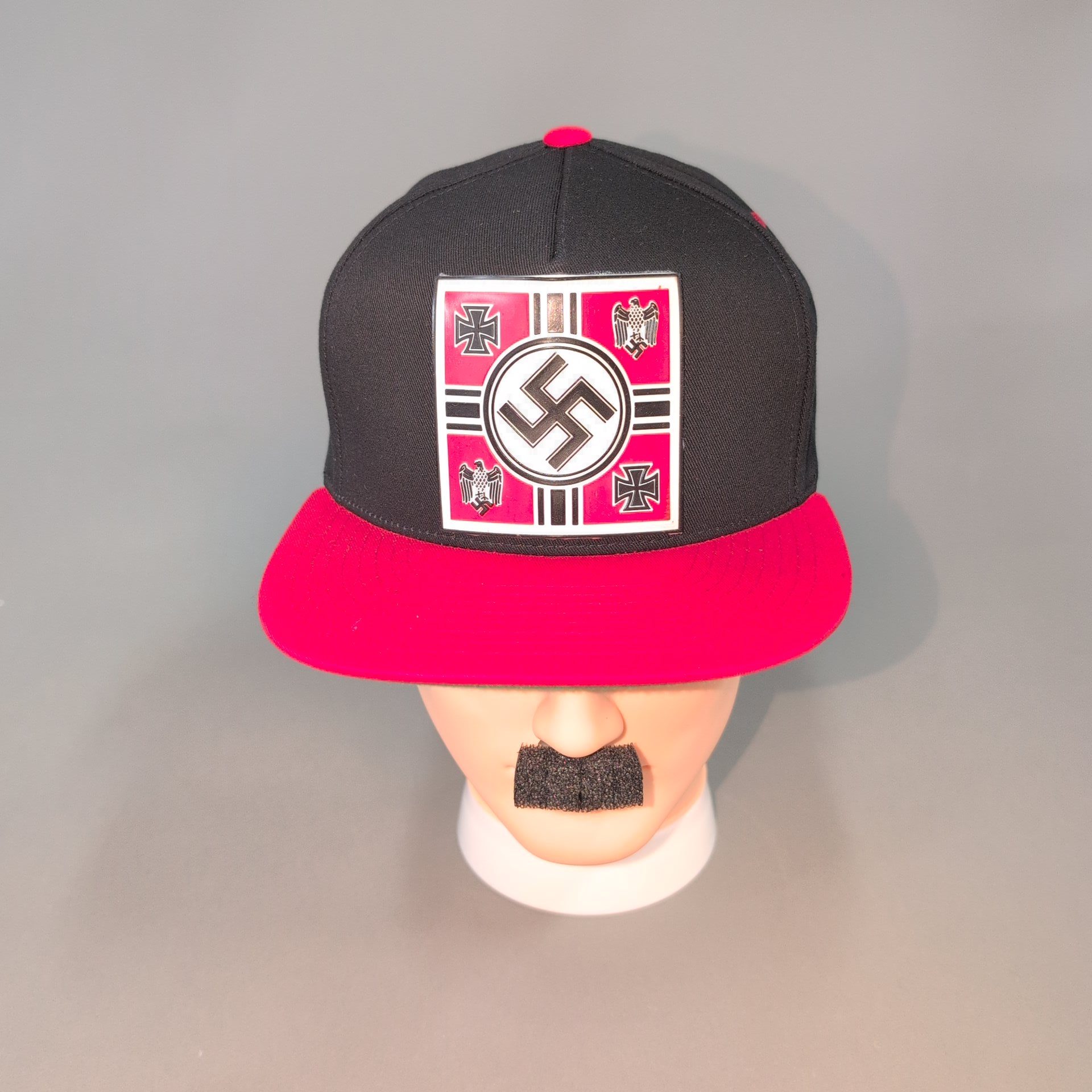Fuhrer Flag • PVC Patch • Black / Red Flat Bill Cotton Twill Cap