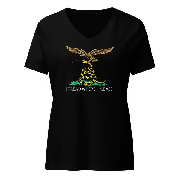 I Tread Where I Please - Luftwaffe - Ladies • T-shirt • V-neck • Premium