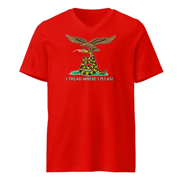 I Tread Where I Please - Luftwaffe - Mens • T-shirt • V-neck • Basic - Image 3