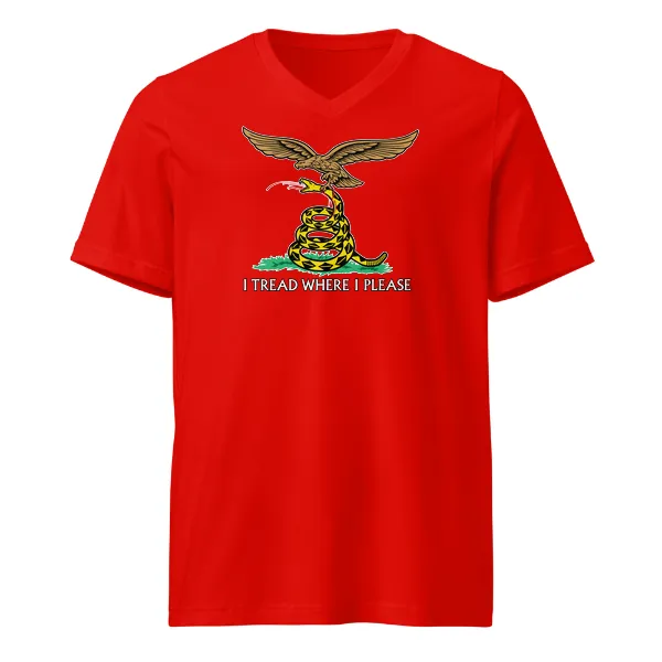 I Tread Where I Please - Luftwaffe - Mens • T-shirt • V-neck • Premium - Image 3