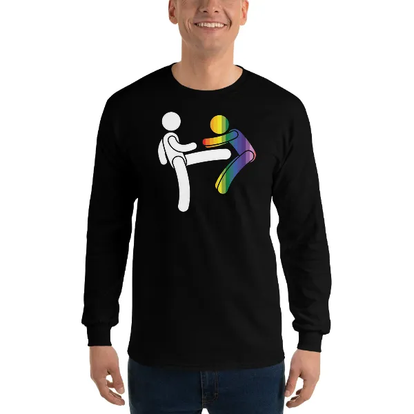 Kick a Faggot - Mens • T-shirt • Long Sleeve • Basic
