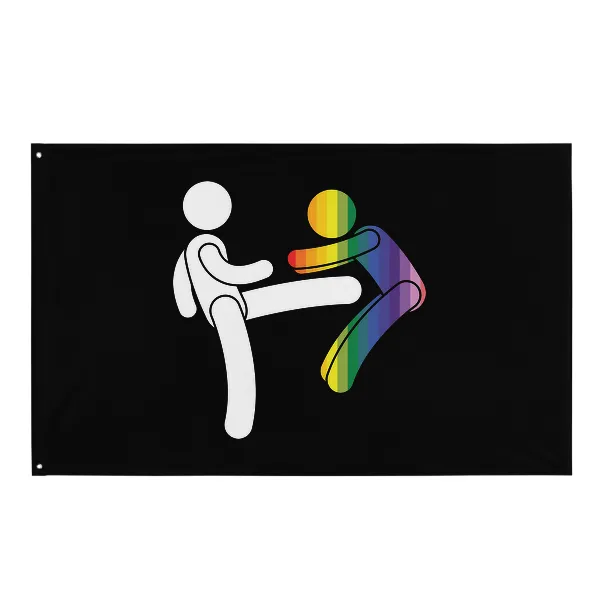 Kick a Faggot - Flag • Small