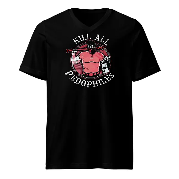 Kill All Pedophiles - Mens • T-shirt • V-neck • Basic