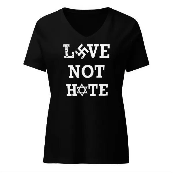 Love Not Hate - Ladies • T-shirt • V-neck • Premium