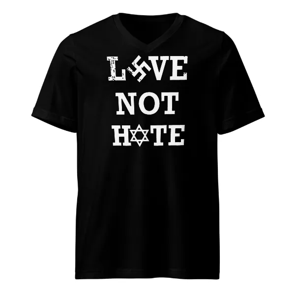 Love Not Hate - Mens • T-shirt • V-neck • Basic