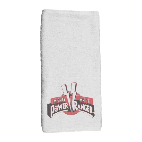 Mighty White Power Ranger - Swastika - Hand Towel