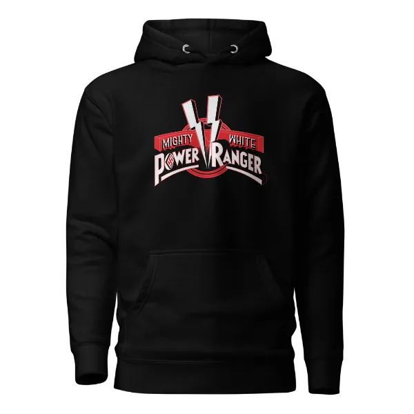 Mighty White Power Ranger - Swastika - Mens • Hoodie • Premium