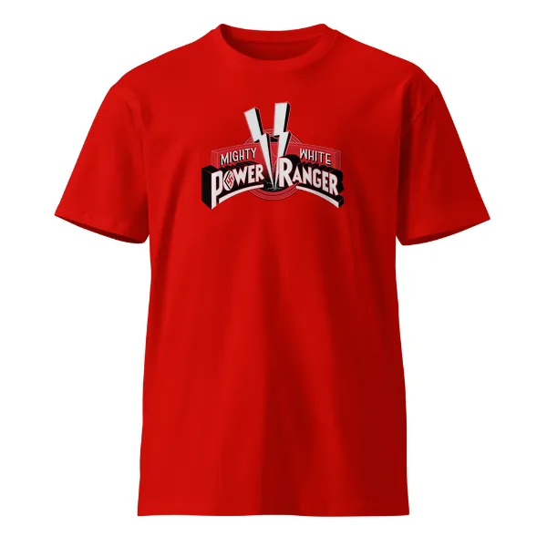 Mighty White Power Ranger - Swastika - Mens • T-shirt • Crew • Supreme - Image 3